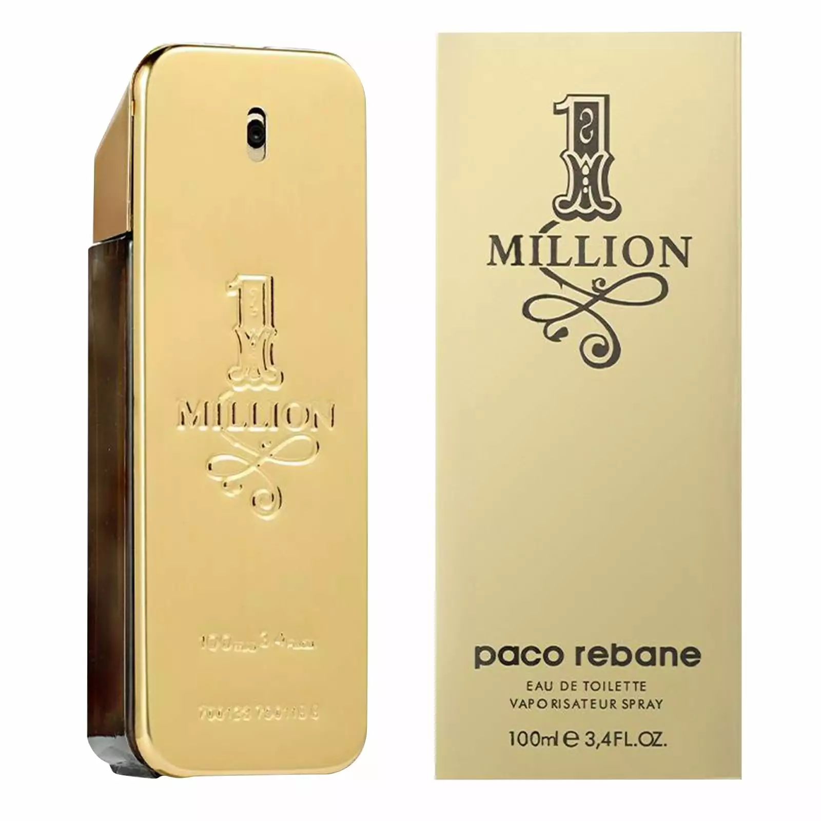 1 Million Cologne For Men Eau De Toilette Spray. 3.4 Fl Oz /100 Ml