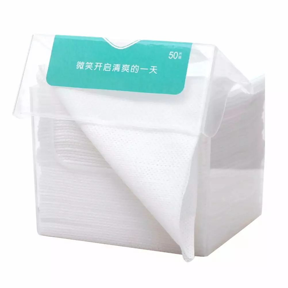 1 Pack Disposable Removable Non-woven Facial Towel Thick Cleansing Wet and Dry Makeup Remover Tissue(50 Sheets)