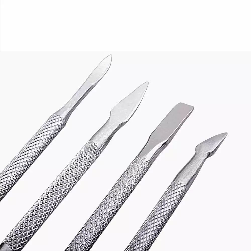 4 PC/set Double Ended Nail Pusher Romover Cuticle Manicure Pedicure Nail Cleaner Reusable Nail File Emery for Natural Nails 240 Grit Cuticle Softener for Nails Toenail Softener Nail Buffer Buffer Nail