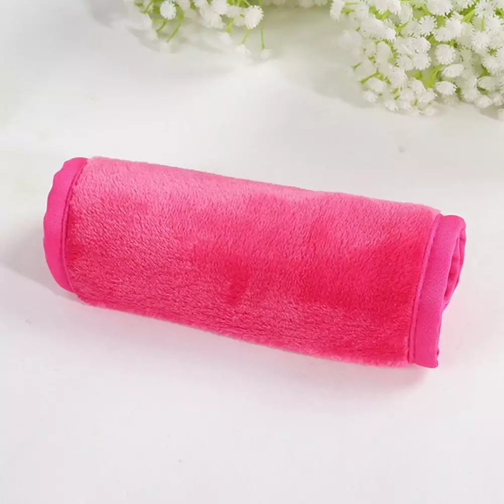 Makeup Remover Cleansing Towelettes. Daily Cleansing Face Wipes Women Soft Tender Reusable Microfiber Makeup Remover Facial Cloth Fine Magic Face Towel Rose red Makeup Removal Towel