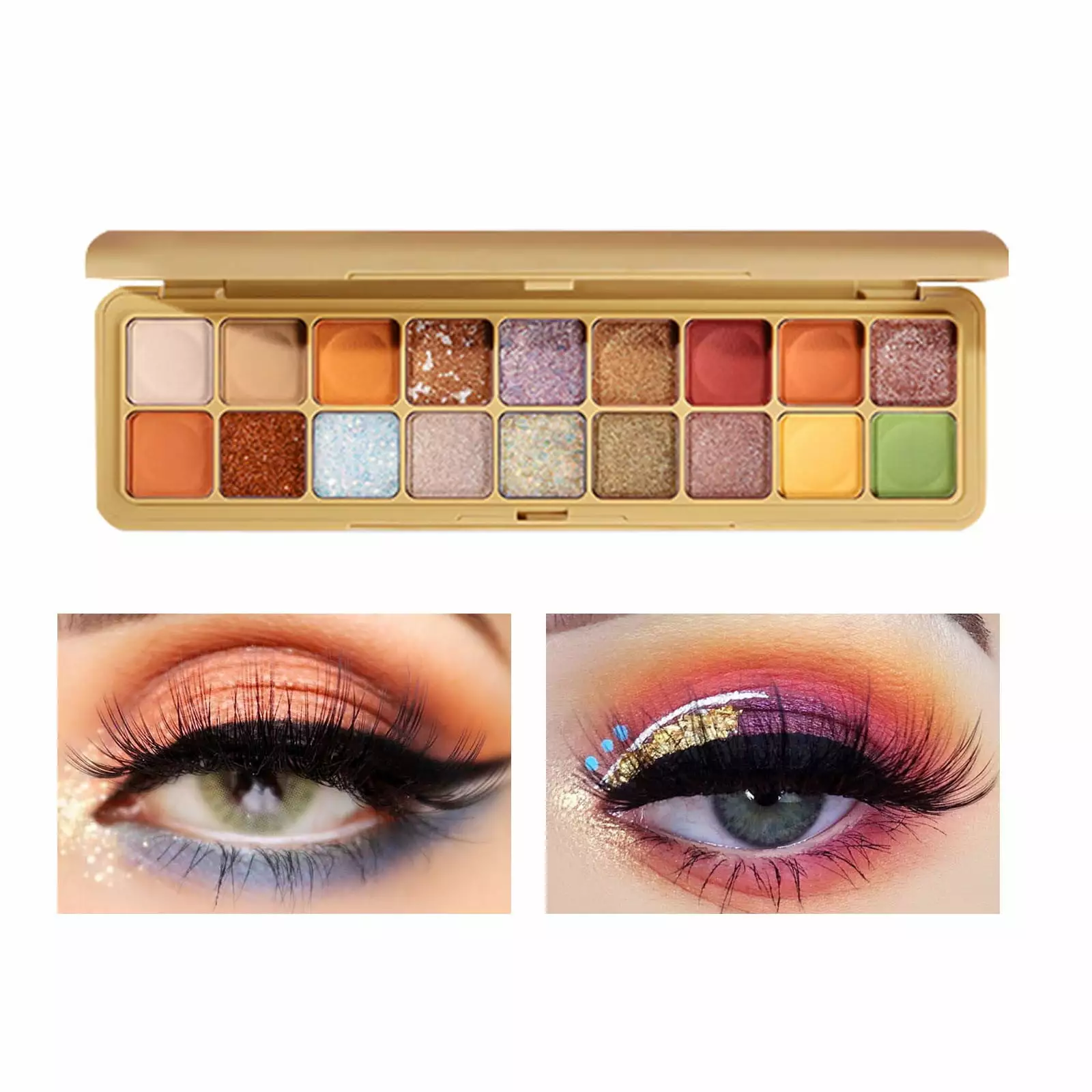 Adpan Eye Makeup. Eyeshadow Palette Long Lasting New Style 18 Colors Eyeshadow Makeup Natural Glitter Custom Eyeshadow Pallet Waterproof Cosmetic | Versatile Use