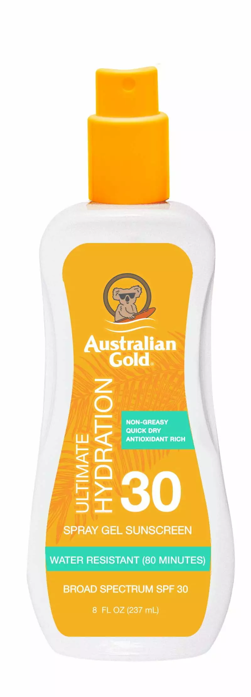 Australian Gold Ultimate Hydration. SPF 30. Spray Gel Sunscreen - All Skin Types