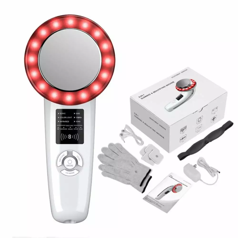 Beauty RED Light Therapy Machine | Skin Rejuvenation. Anti Aging Firming. Lifting Tightening Toning Wrinkles. Fine Lines Removal. Rechargeable Handheld