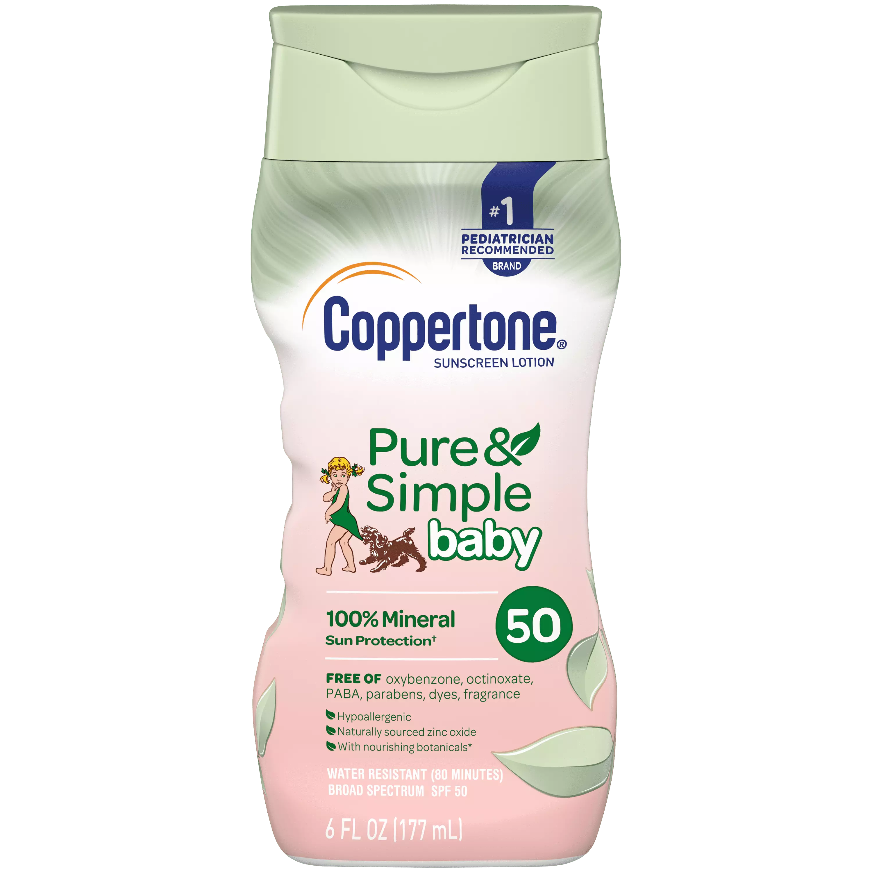 Coppertone Pure and Simple Baby Sunscreen Lotion SPF 50. 6 Fl Oz Bottle