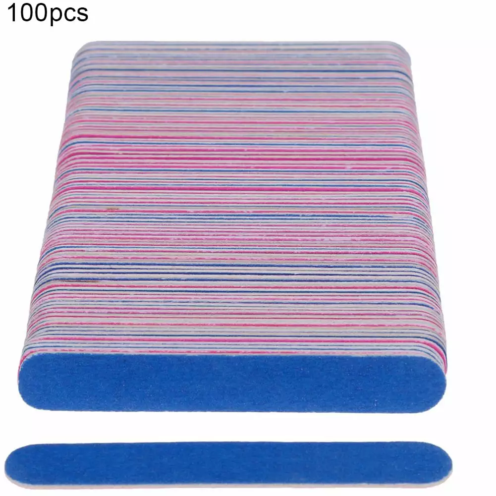 Cuteam Nail File.100Pcs Home Beauty Salon Double-Sided Disposable Nail File Emery Shaping Board