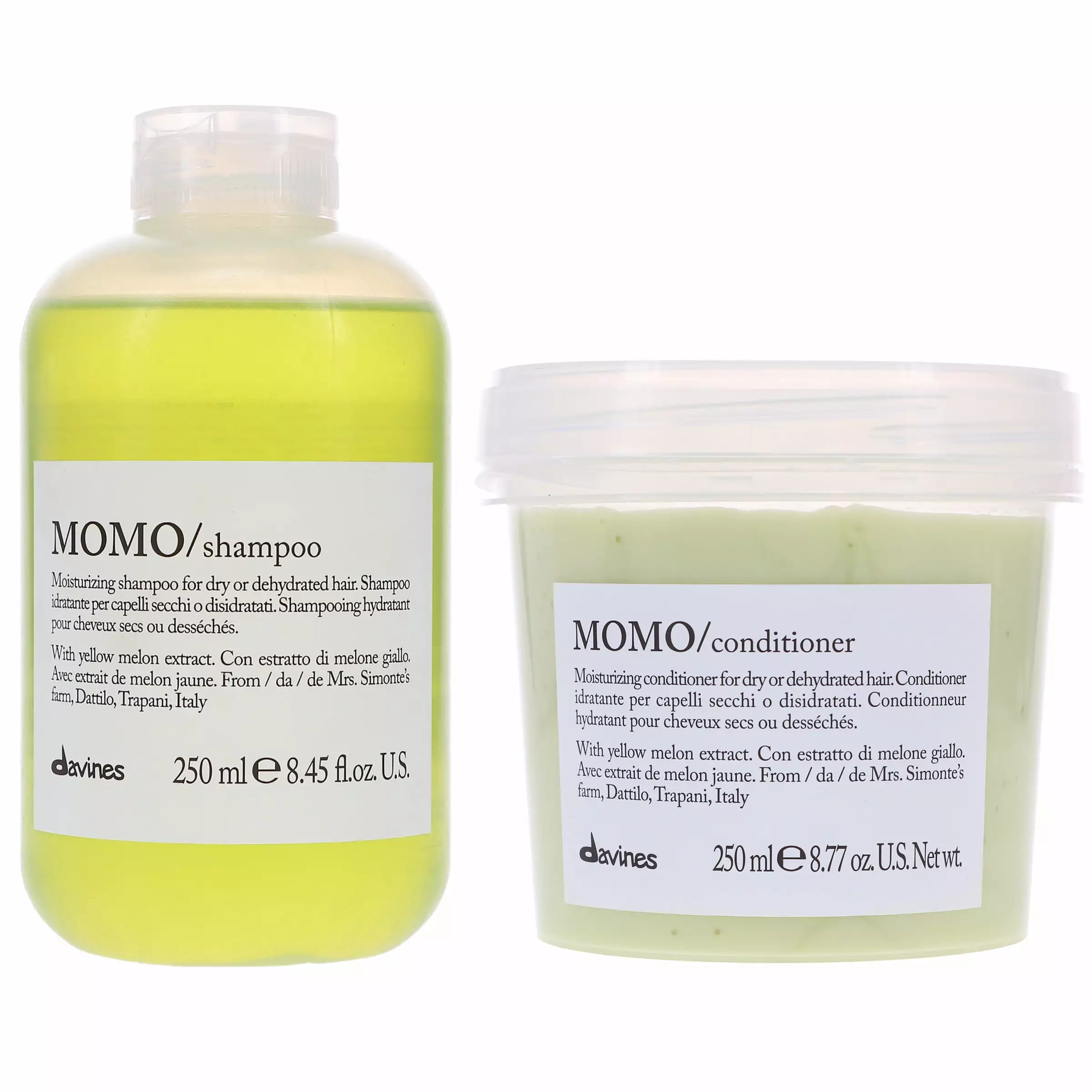 Davines MOMO Moisturizing Shampoo 8.45 oz & MOMO Moisturizing Conditioner 8.77 oz Combo Pack