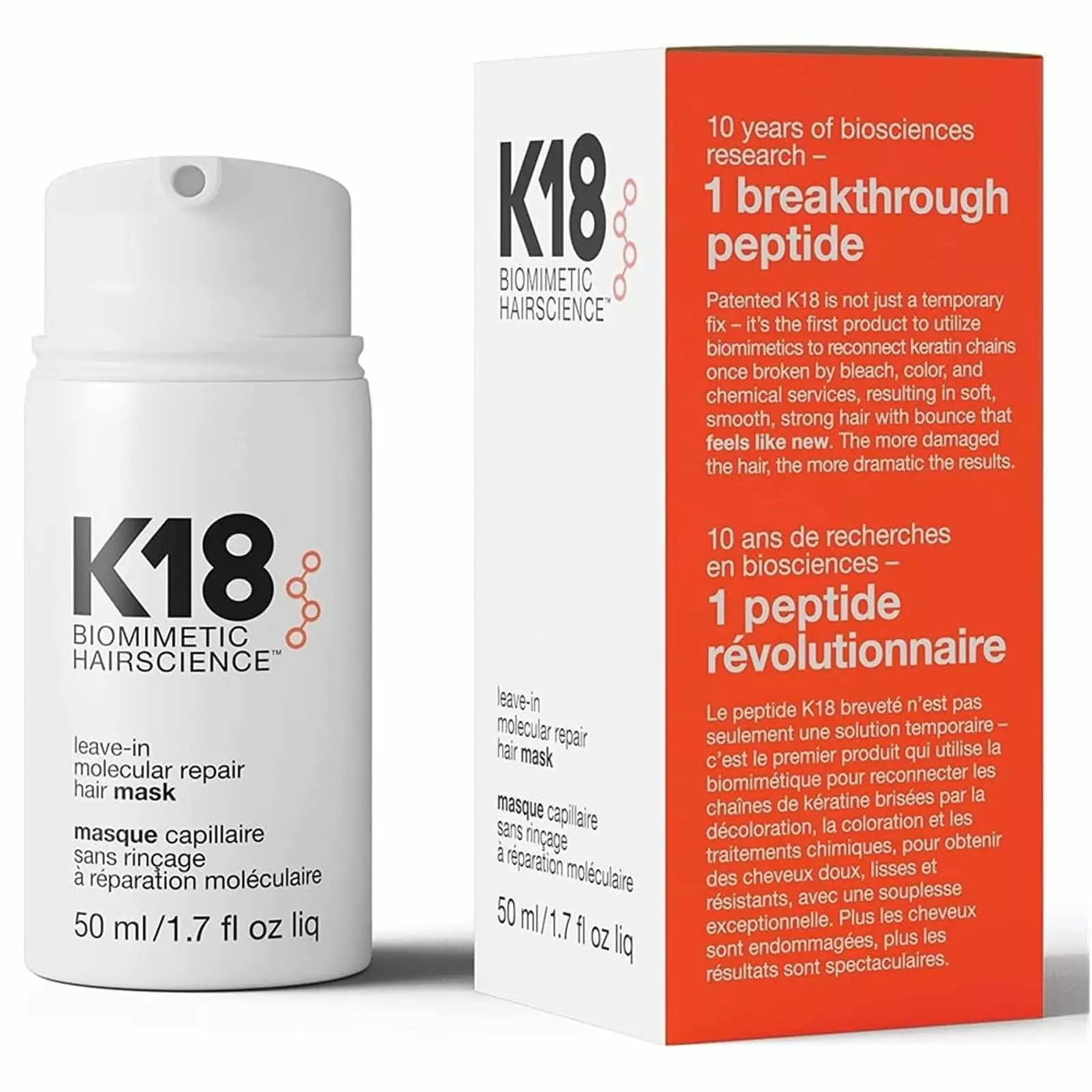 Deals on Walmart-Hair Mask*1 | K 18Leave in Restorative Hair Dry Or Damaged Hair Reversible in 4 Minutes1.7 Fl Oz (1 ) | Hair Care