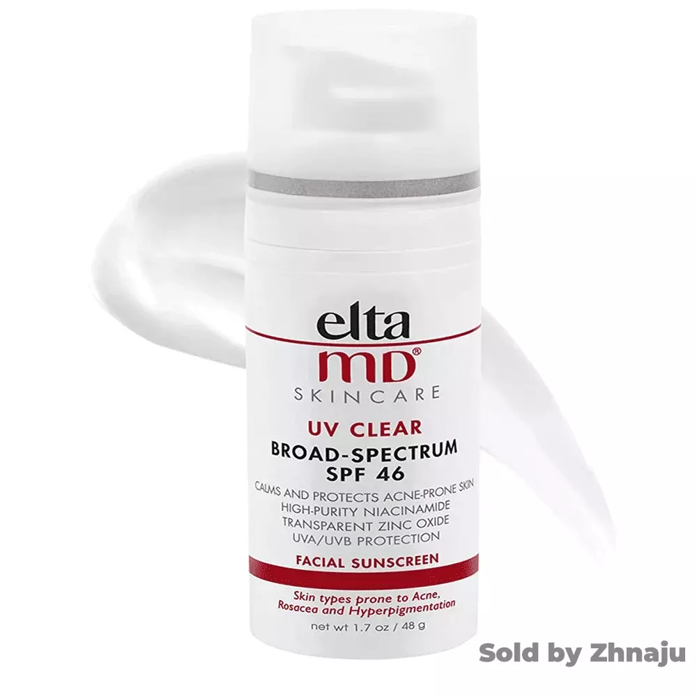 EltaM??D UV Clear Face SPF 46 Sunscreen Moisturizer . Daily Moisturizer Non greasy. Sheer Zinc Oxide Lotion. Mineral-Based UVA. UVB Sun Protection. 1.7 oz Pump