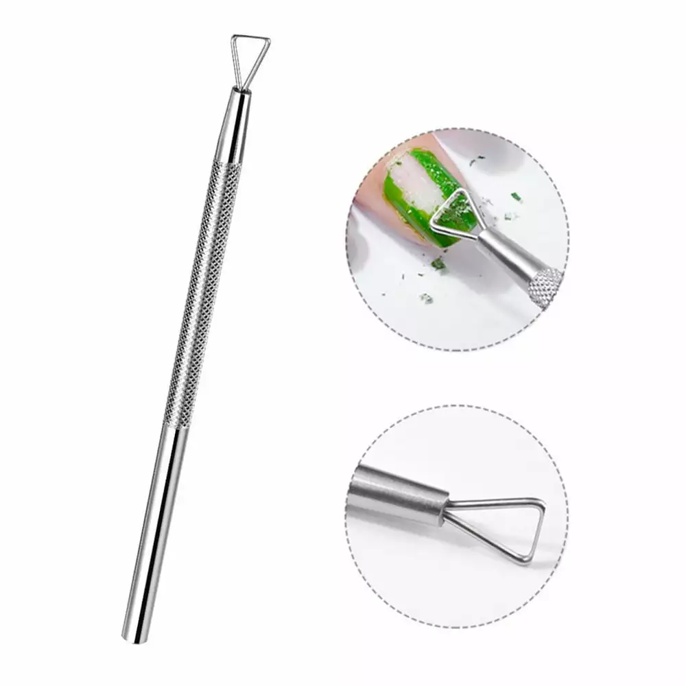 Fankiway Stainless Steel Cuticle Peeler Scraper Nail Polish Nail Art Remover Tool