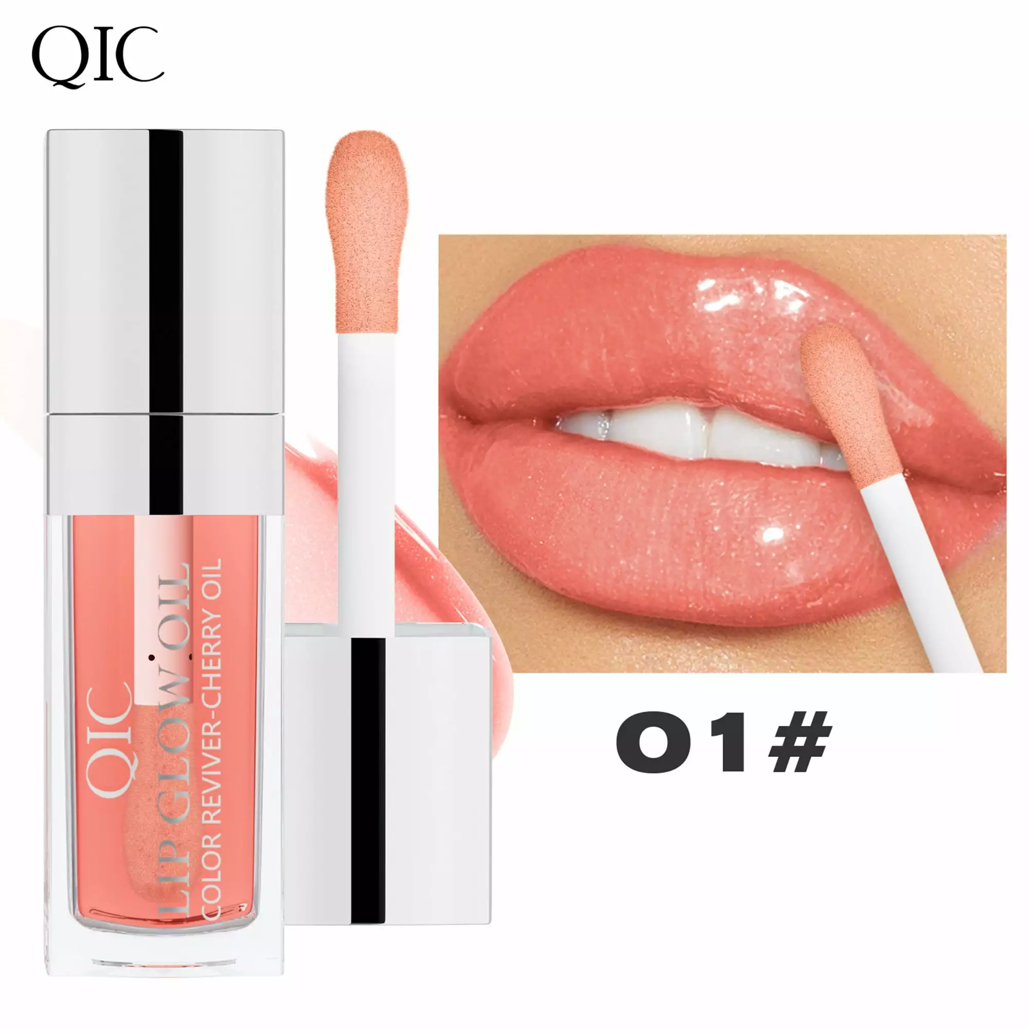 Hydrating Lip Gloss Oil Moisturizing Plumping Lip Glaze Tinted Lip Balm Non-Stick Cup for Women