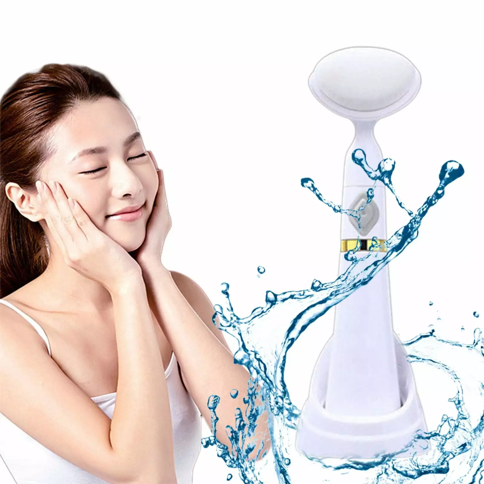 Ikohbadg Face Exfoliator Battery Type Facial Cleansing Brush Waterproof for Women Men Blackhead Remover Vacuum for Exfoliating Massaging and Deep Pore Cleansing