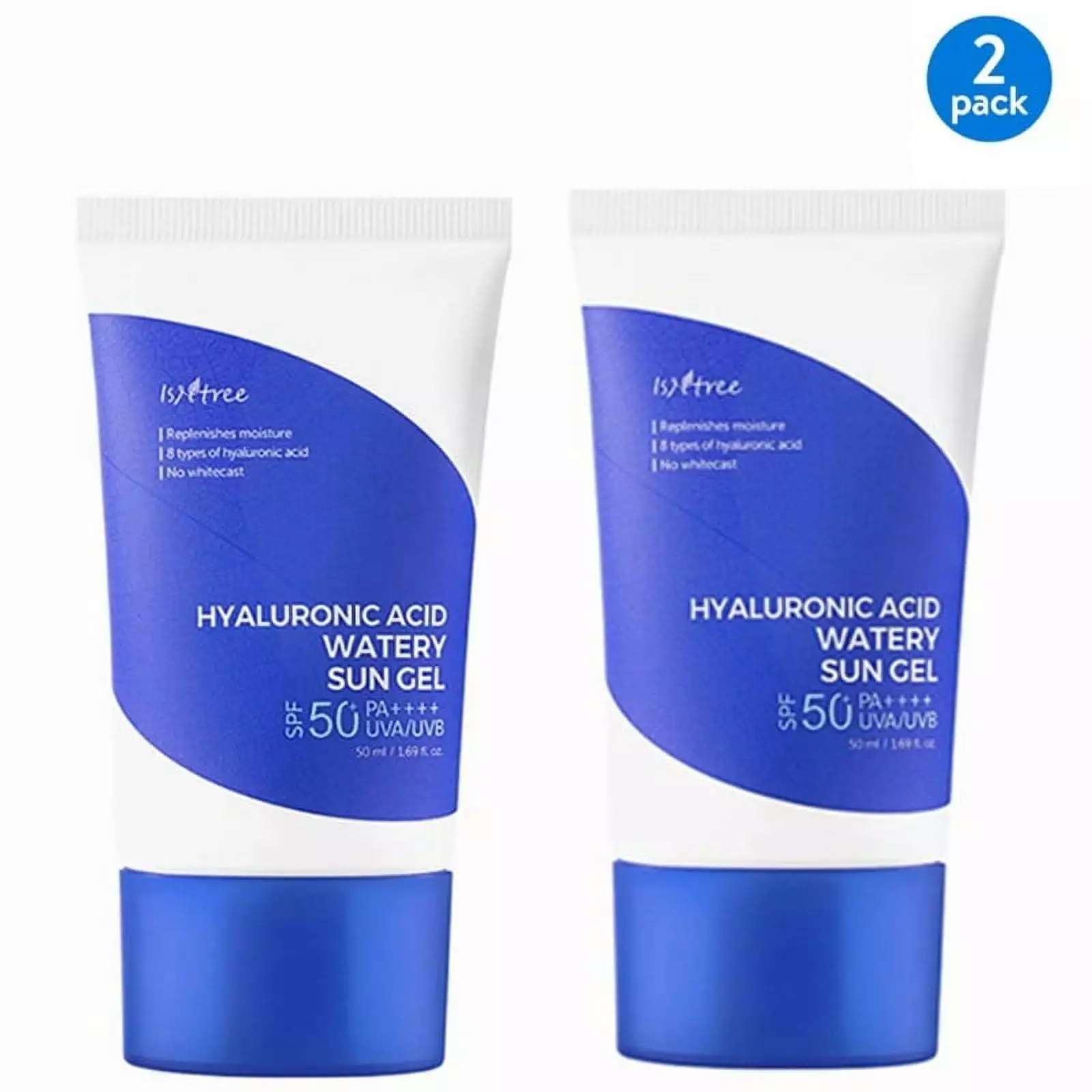 Isntree Hyaluronic Acid Watery Sun Gel SPF50 50ml 1.69oz X 2 Pack