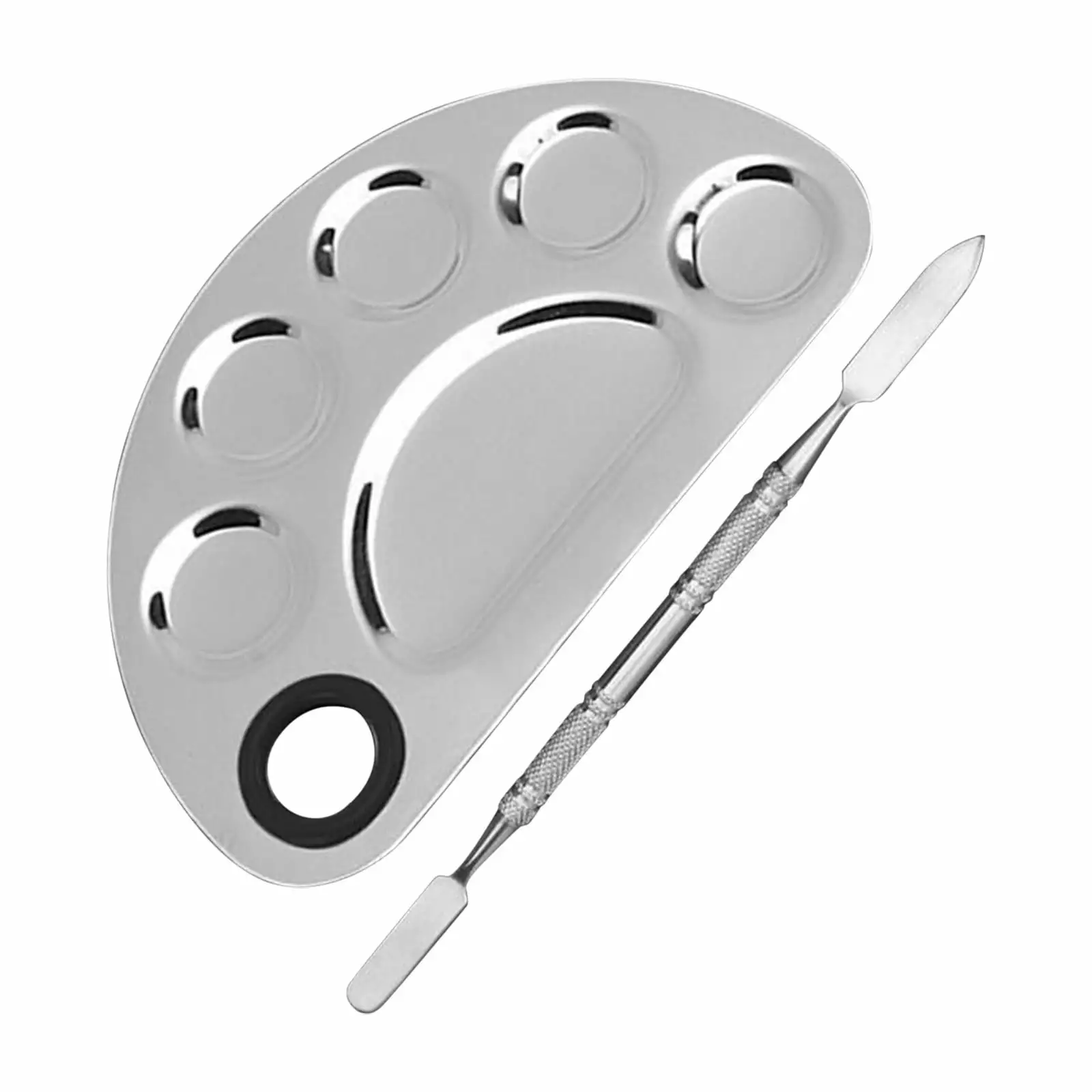 KIHOUT Deals Makeup Mixing Palette. Premium Stainless Steel Metal Makeup Palette Spatula Tool. Suitable for Mixing Foundation/Eye Shadow/Eyelash/Lipsticks/Nail Art