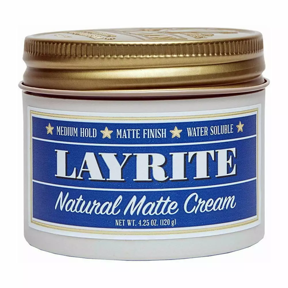 Layrite Natural Matte Hair Cream Pomade for Men. 4.25 Oz