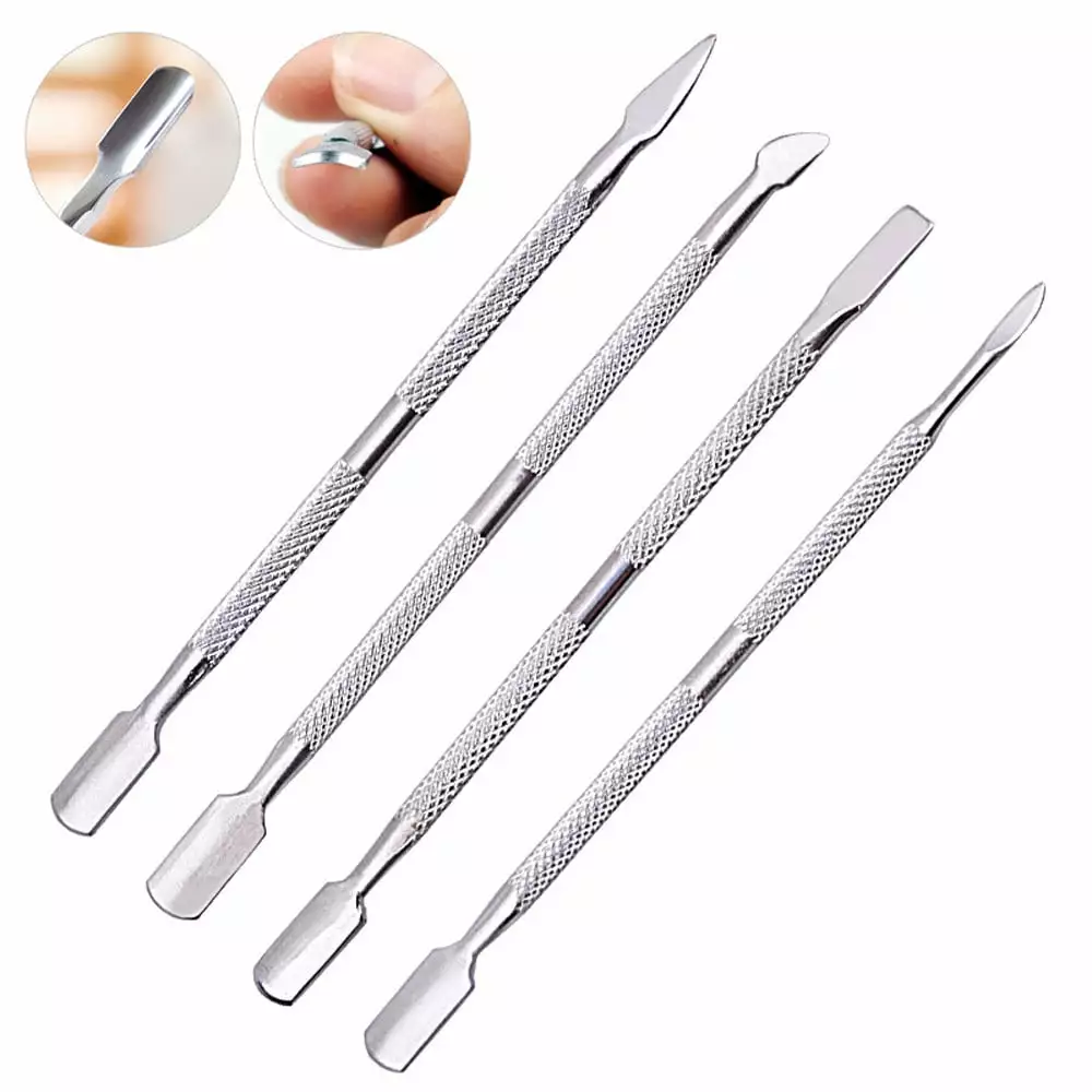 Melotizhi Double Romover Manicure Pedicure Nail Pusher PC/set Cleaner Ended Nail Cuticle 4