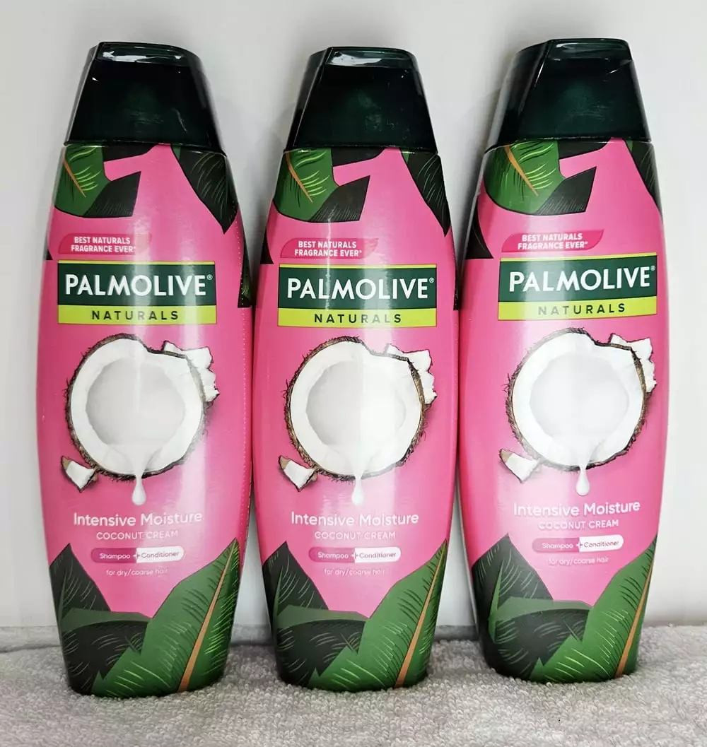 Palmolive Naturals Intensive Moisture Coconut Cream Shampoo + Conditioner 180 mL x 3 bottles