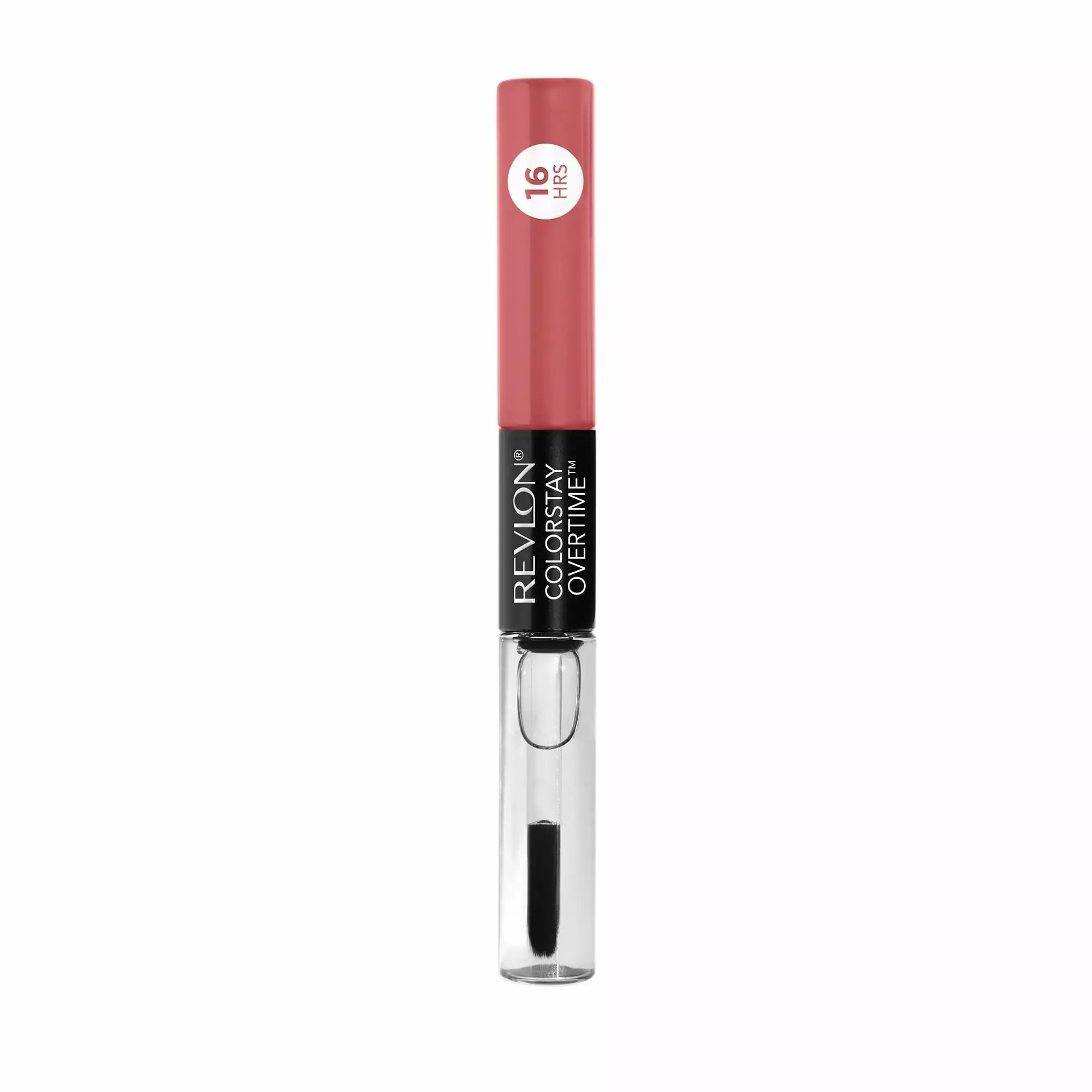 Revlon ColorStay Overtime Lipcolor. Dual Ended Longwearing Liquid Lipstick with Clear Lip Gloss. with Vitamin E. 530 24/7 Pink. 0.07 fl oz