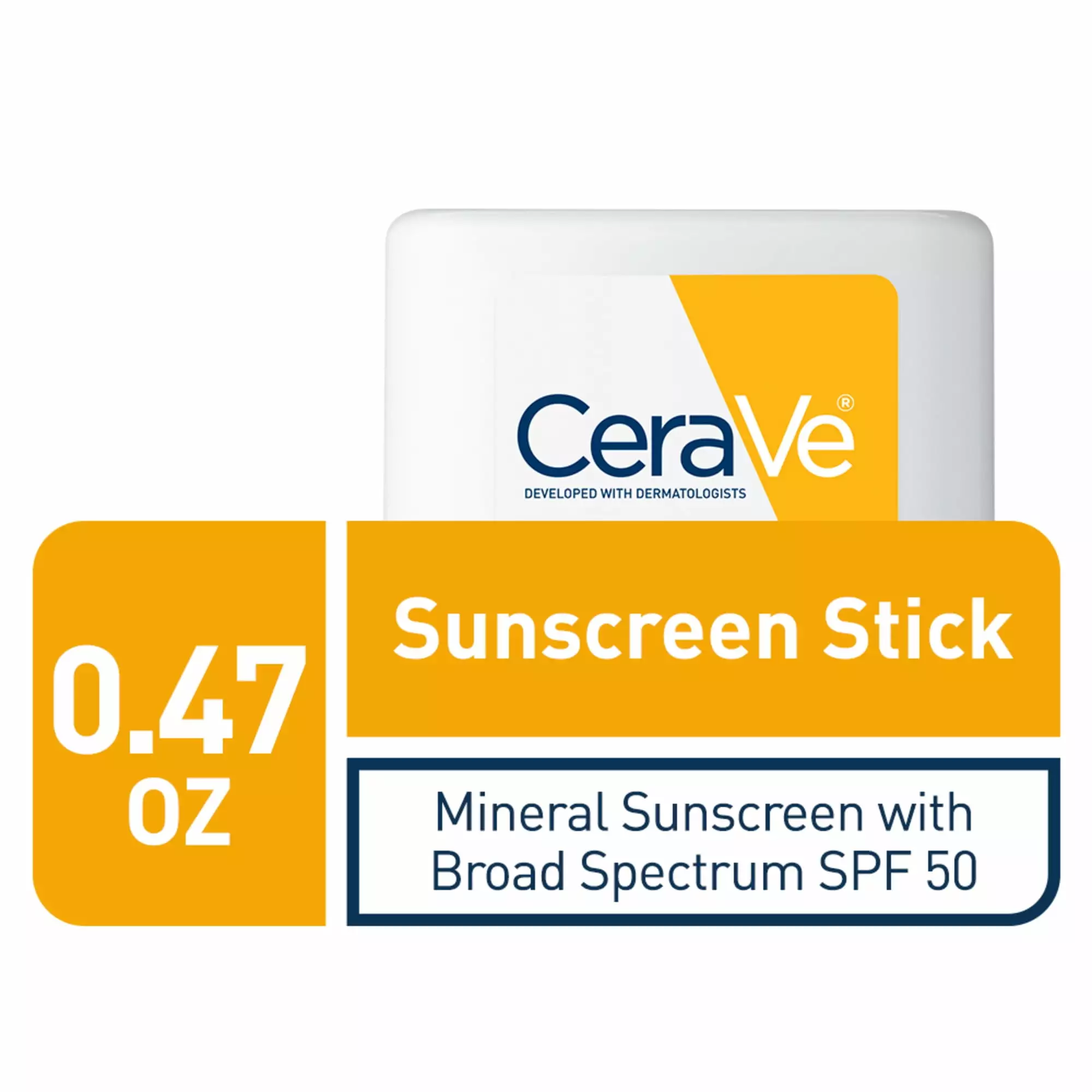 Sunscreen Stick SPF 50 by CeraVe for Unisex - 0.47 oz Sunscreen