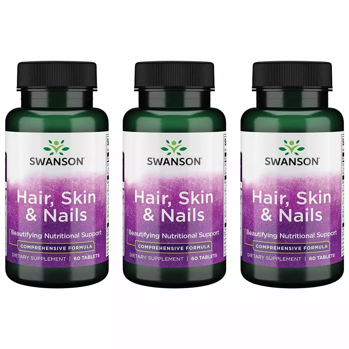 Swanson Hair. Skin & Nails 60 Tabs 3 Pack