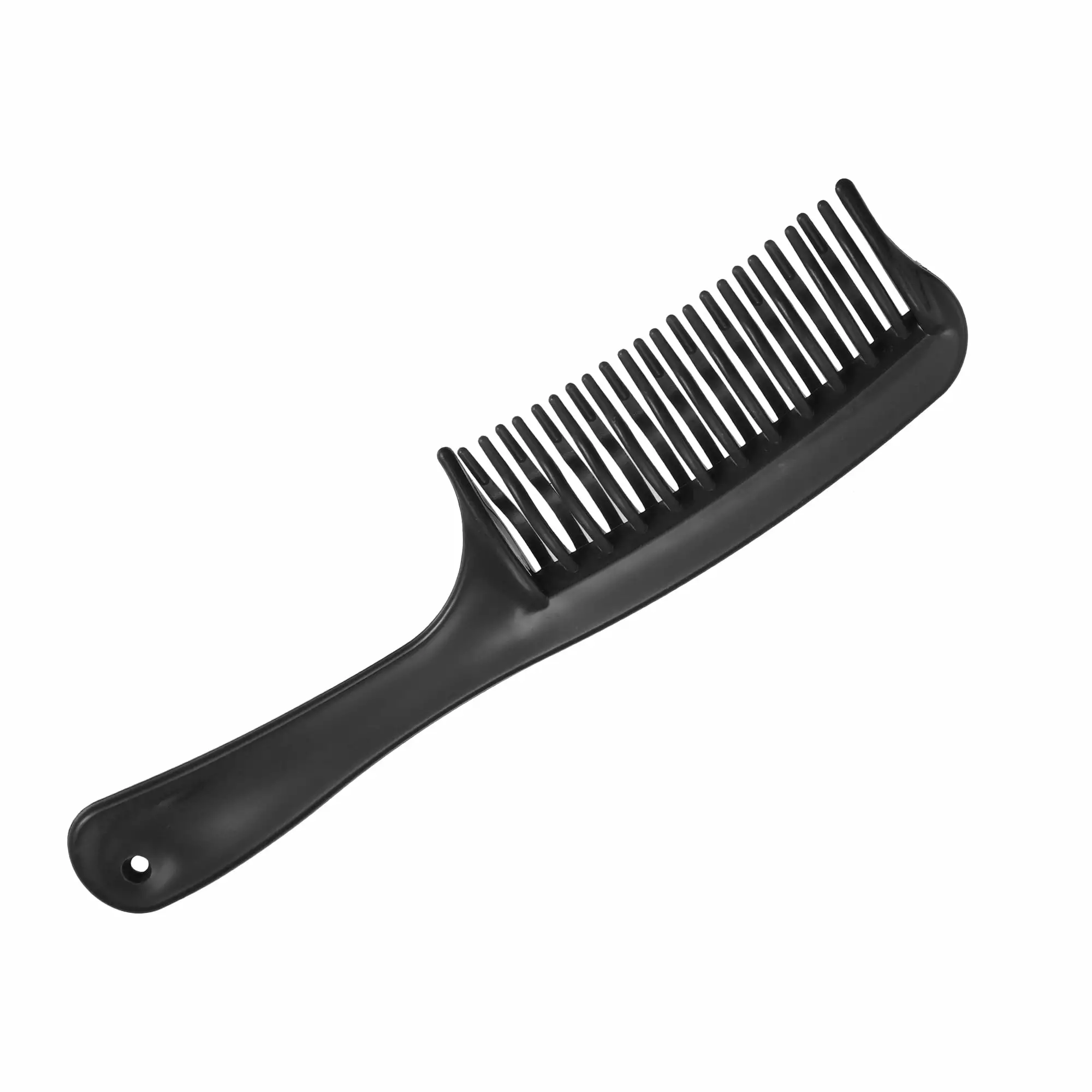 Unique Bargains Detangling Hair Comb Double Row Tooth Hair Comb Styling Tool for Curly Hair 7.87x1.77 Black