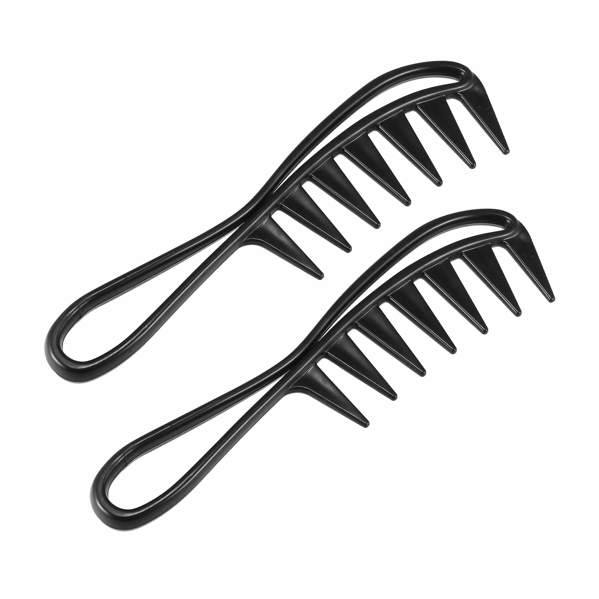 Vocoste 2pcs Afro Wide Tooth Comb Large Hair Fork Comb Hairdressing Styling Tool for Curly Hair for Men Women Plastic