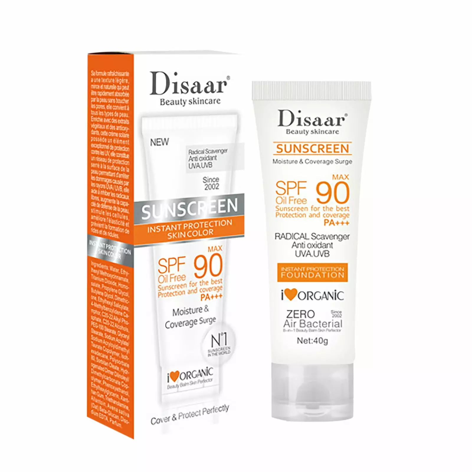 Yolaird Disaar Sunscreen Spf 90.Lightweight Water Resistant. Non-Comedogenic & Non-Greasy