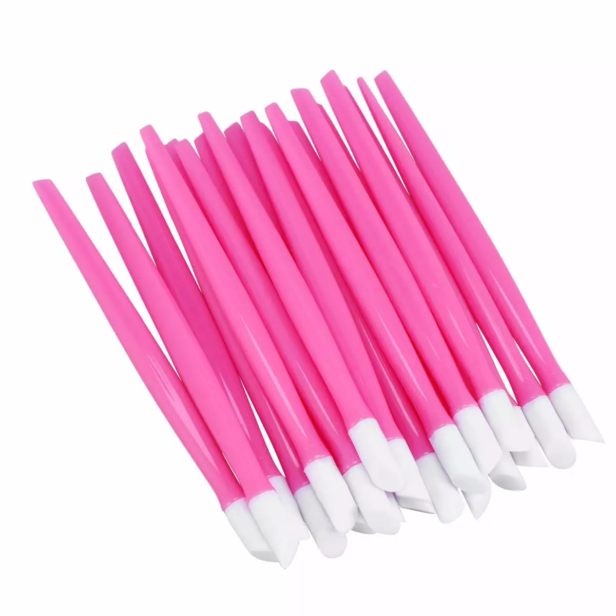 20 Pcs Nail Art Tools Nail Cuticle Dead Skin Pusher Cleaner Exfoliating Scrub Cleaning Stick Manicure(Pink)